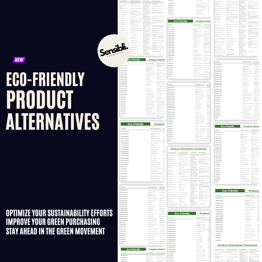 Eco-Friendly Product Alternatives Cheatsheet - Instant Download