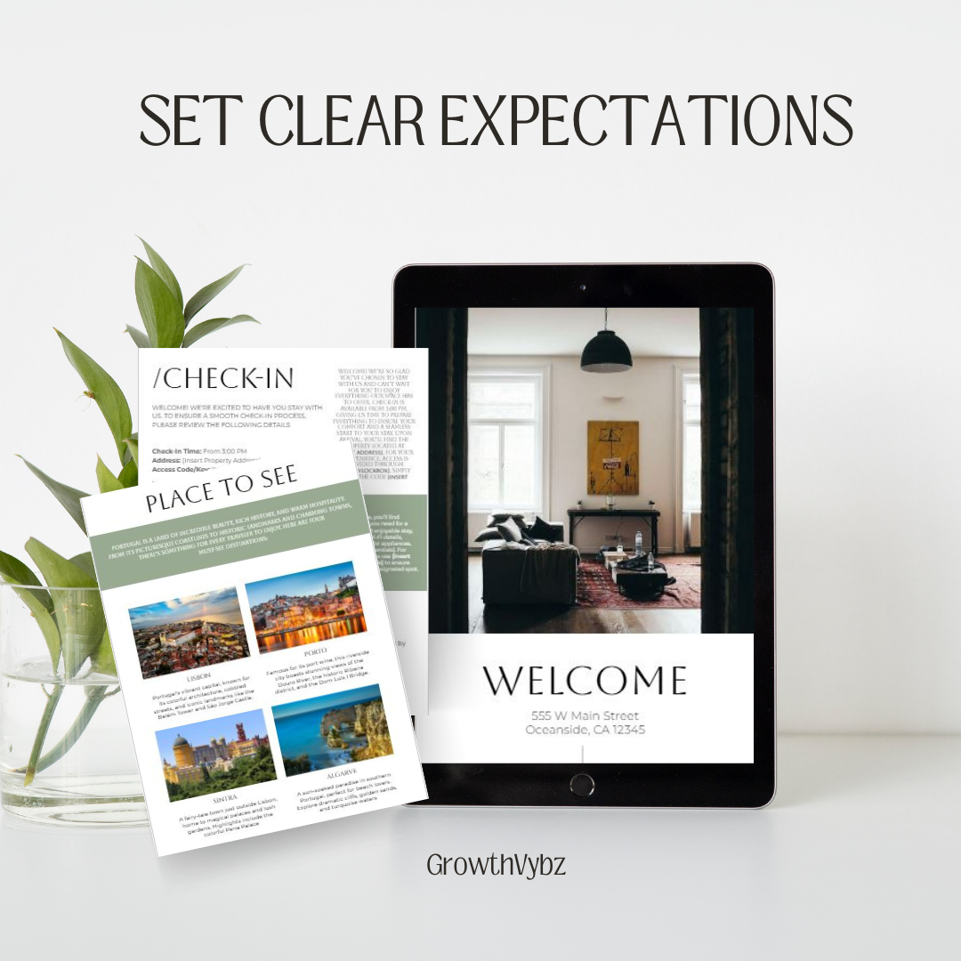 Editable Airbnb Welcome Book – Digital Download for Hosts