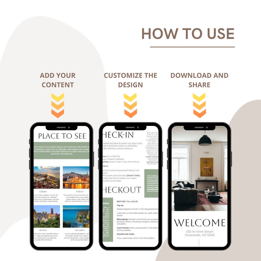 Editable Airbnb Welcome Book – Digital Download for Hosts