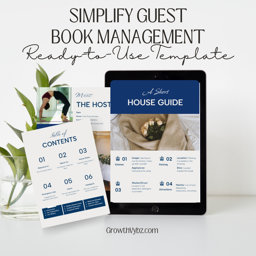 Guest Book Template for Hotel and Airbnb Hosts