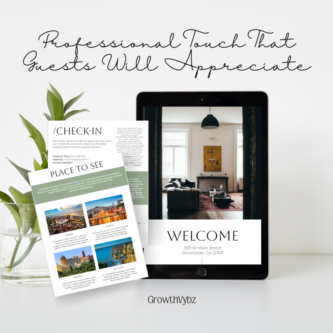 Editable Airbnb Welcome Book – Digital Download for Hosts