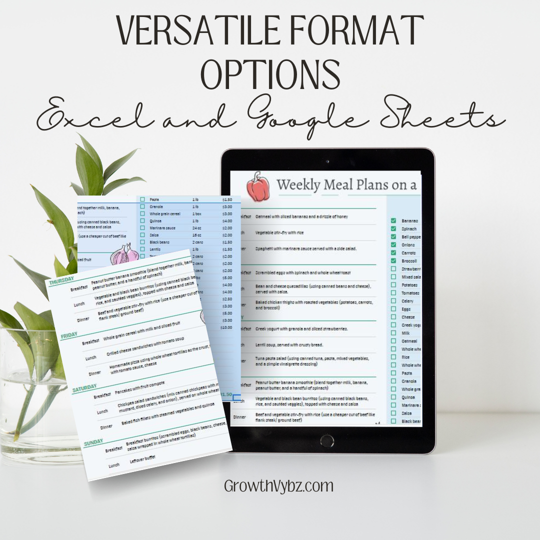 Simplify Meal Prep with Weekly Meal Plan Budgeting Template