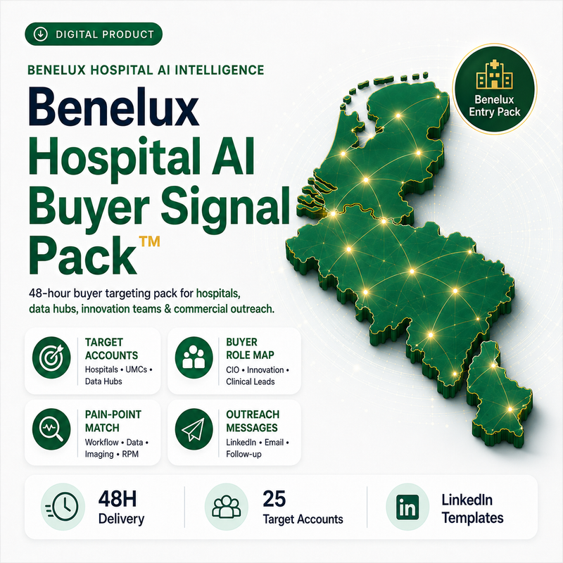 Benelux Hospital AI Buyer Signal Pack | Hospital AI Market Entry Targets